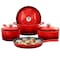 Megachef 7 Piece Enameled Cast Iron Cookware Set in Red 750124525M - alternate 1
