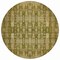 Homeroots 8' Olive Green Taupe And Beige Round Moroccan Washable Indoor Outdoor Area Rug 577207 - alternate 6