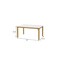 Homeroots 46" White and Gold Wood and Iron Dining Table 635741 - alternate 2