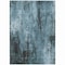 Homeroots 8' X 10' Teal Blue Gray And Ivory Abstract Washable Indoor Outdoor Area Rug 617671 - alternate 5