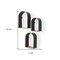 Homeroots Set Of Three Black And Brown Metal And Solid Wood Arched Wall Mounted Accent Shelf 608674 - alternate 3