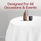 Smarty Had A Party 82" White Octy Round Linen-Like Tablecloths, 12PK 823272-CASE - alternate 5