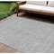 Homeroots 8' X 10' Gray Silver And Ivory Floral Washable Indoor Outdoor Area Rug 582347 - alternate 1