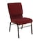 Flash Furniture 18.5"W Burgundy Fabric Church Chair w/ Book Rack, 4PK 4-XU-CH-60096-BY-BAS-GG - alternate 1