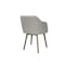 Homeroots Gray And Brown Upholstered Fabric Dining Arm Chair 576835 - alternate 4