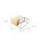 Homeroots Set of Three 37" Clear And Gold Glass And Stainless Steel Square Mirrored Bunching Coffee Tables 528845 - alternate 4