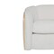 Homeroots 34" Off White and Natural Fabric Wood And Rattan Swivel Arm Chair 635754 - alternate 5