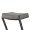 Homeroots 30" Gray and Black Faux Leather and Iron Backless Bar Height Bar Chair 569179 - alternate 5