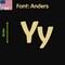 Aacc Self-Adhesive Vinyl Letter: Y, Scale: 2.5 in. Color: Gold Font: Anders by, 8PK AACC-Anders-UY-Gold-I2.5x8 - alternate 1