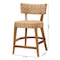 Bali & Pari Sabit Bohemian Seagrass and Mahogany Wood Counter Stool 251-13852-ZORO - alternate 8