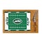 Picnic Time Family Of Brands NFL New York Jets - Football Field - Icon Glass Top Cutting Board & Knife Set 910-00-505-224-2 - alternate 1