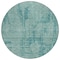Homeroots 8' Teal Blue And Gray Round Geometric Washable Indoor Outdoor Area Rug 594589 - alternate 4