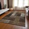 Homeroots 3' X 5' Chocolate Ivory And Gold Striped Washable Indoor Outdoor Area Rug 613157 - alternate 5