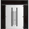 Vdomdoors Aluminum Double Doors Dekton 0163 Ardesia Nero 2 Sidelight and Top Transom Entry Door Painted (W100 DEKTON0163DEXD-ARD-W14+72+14xH80+14-LH-O - alternate 3