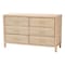 Bali & Pari Lanica Japandi Sun-Bleached Braided Rattan 6-Drawer Dresser 250-13729-ZORO - alternate 1