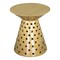 Homeroots 20" Gold Iron Round Pedestal End Table 556548 - alternate 5