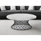 Homeroots 36" White And Black Genuine Marble And Metal Round Coffee Table 520646 - alternate 1