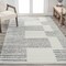 Jonathan Y Petra Abstract Stripe Geometric Shag White/Gray 5 ft. x 8 ft. Area Rug MOH407A-5 - alternate 1