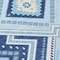 Homeroots 8' Navy Blue Aqua And Ivory Round Tribal Washable Indoor Outdoor Area Rug 598138 - alternate 3