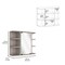 Homeroots 24" Light Gray Wood Floating Single Door Bathroom Vanity And Medicine Cabinet With Mirror 543604 - alternate 4