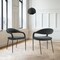 Armen Living Morgan Upholstered Dining Chair with Matte Black Iron and Charcoal Fabric - Set of 2 LCMOSIBLKCH - alternate 4