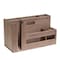 Homeroots 7" Brown Wood Desk Organizer 661196 - alternate 1