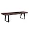 Homeroots 68" Dark Brown and Black Distressed Solid Wood Dining Bench 522082 - alternate 5