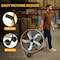 Edendirect 24in 3 Speeds High Velocity Internal Oscillating Barrel Floor Fan Yellow with 1/4 IR-FAN7807 - alternate 4