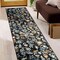 World Rug Gallery Vine Floral Runner Rug 2 ft 3 in x 8 ft Black WR145BLACK2X8 - alternate 1