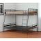 Homeroots Black And Sand Full XL Over Queen Metal Bunk Bed 286144 - alternate 2