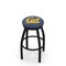 Holland Bar Stool Co 30" Blk Wrinkle Cal Swivel Bar Stool, Accent Ring L8B2B30Cal-Un - alternate 1