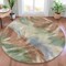 Homeroots 8' Beige And Copper Round Abstract Washable Indoor Outdoor Area Rug 631331 - alternate 4