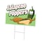 Signmission Jalapeno Poppers Die Cut Yard & Stake plastic coroplast window, C-DC-1824-Jalapeno Poppers19 C-DC-1824-DS-Jalapeno Poppers19 - alternate 1
