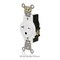 Leviton Single Receptacle Outlet, 20A, Black, 250V T5461-E - alternate 3