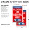 Signmission File Your Tax Return Here, Vinyl Decals Only 24 Inch x 36 Inch, Vinyl Decal, 2PK DSB-2436-2PACK-File Your Tax Return Here - alternate 2