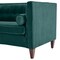 Homeroots Teal Velvet Upholstered Sofa with Bolster Pillows 473453 - alternate 2