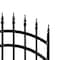 Nuvo Iron 33in Wx56in H Tiger Eye Gate Arched Rails, 36in W Openings, Self Close Hardware w/Double Side Handle ITGA3356 - alternate 3