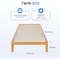 Simple Deluxe CJ-WH01-T, Twin Size Wood Bed Frame, 12 Inch Wooden Platform Bed with Support Slats, Natural Pine 3A88FNBFRATWIN12WOOD - alternate 3
