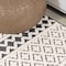 Jonathan Y Ormond High-Low Modern Trellis Geometric Cream/Black 2 ft. x 8 ft. Indoor/Outdoor Runner Rug SBH109B-28 - alternate 4