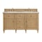 James Martin Vanities Lorelai 60" Double Vanity, Light Natural Oak, w/ 3 CM Tajnar Eclos Top 424-V60D-LNO-3TJR - alternate 1