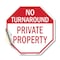 Signmission No Turnaround Private Property, 10 Inch X 10 Inch, Vinyl Decal OC-D-10-132 - alternate 1