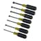 Klein Tools Hallow Shank Nut Driver Set, 3 in Shafts, Ergonomic Cushion Grip, SAE, 7-Piece 631 - alternate 8