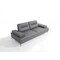 Homeroots 89" Light Gray Leather Convertible Sofa And Toss Pillows With Silver Legs 485604 - alternate 1