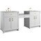 James Martin Vanities Bellshire 84" Dual Vanity Set w/24" Make-Up Counter, Bright White w/3 cm Victorian Silver Silestone 660-VMC84-BW-3VSL - alternate 5