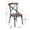 Flash Furniture Advantage X-Back Chair with Metal Bracing and Fruitwood Seat X-BACK-METAL-FW - alternate 5