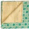 Homeroots 50" X 70" Green and Ivory Kantha Cotton Geometric Throw Blanket with Embroidery 328231 - alternate 5