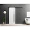 Sartodoors Sturdy Barn Door 30 x 80in, Painted White W/ Frosted Glass, 6.6FT Rail Hangers Heavy Hardware Set PLANUM0660BD-B-BEM-30 - alternate 1