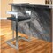 Homeroots 26" Black and Silver Faux Leather and Metal Low Back Counter Height Bar Chair 555099 - alternate 3
