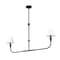 Z-Lite Tova Matte Black 2 Light Linear Chandelier 3049-42L-MB - alternate 4