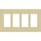 Lutron Designer Wall Plates, Number of Gangs: 4 Thermoset, Gloss Finish, Ivory CW-4-IV - alternate 1